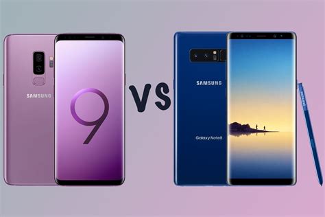 note 8 vs galaxy s9